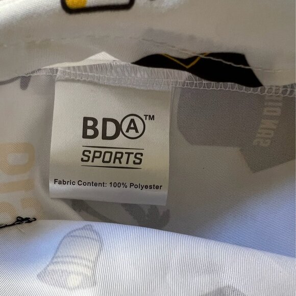 San Diego Padres Button Front Shirt Youth L By BDA Sports Polyester White & Gold - Picture 4 of 5